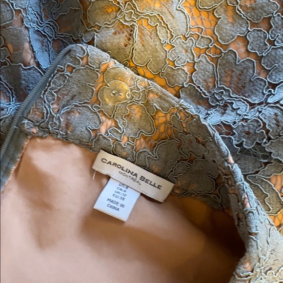 Stunning light blue and salmon pink midi skirt - Picture 4 of 4